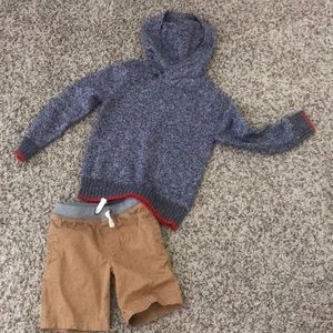 Boys sweater and shorts bundle